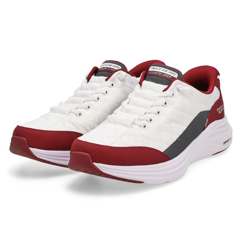 Baskets à enfiler CONTOUR FOAM COZY FIT SLIP-INS, blanc/bourgogne, hommes