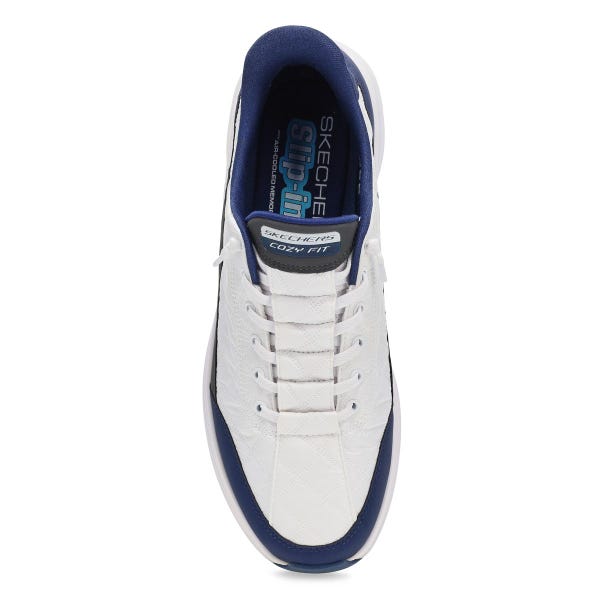 Baskets à enfiler CONTOUR FOAM COZY FIT SLIP-INS, blanc/marine, hommes