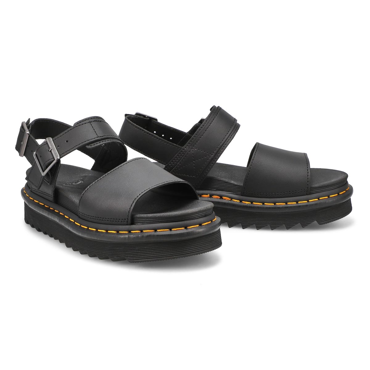 Women's Voss 2 Strap Casual Sandal - Black