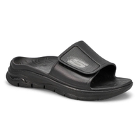 Mens' Arch Fit Slide Sandal - Black/Black