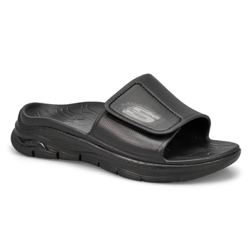 Mens' Arch Fit Slide Sandal - Black/Black