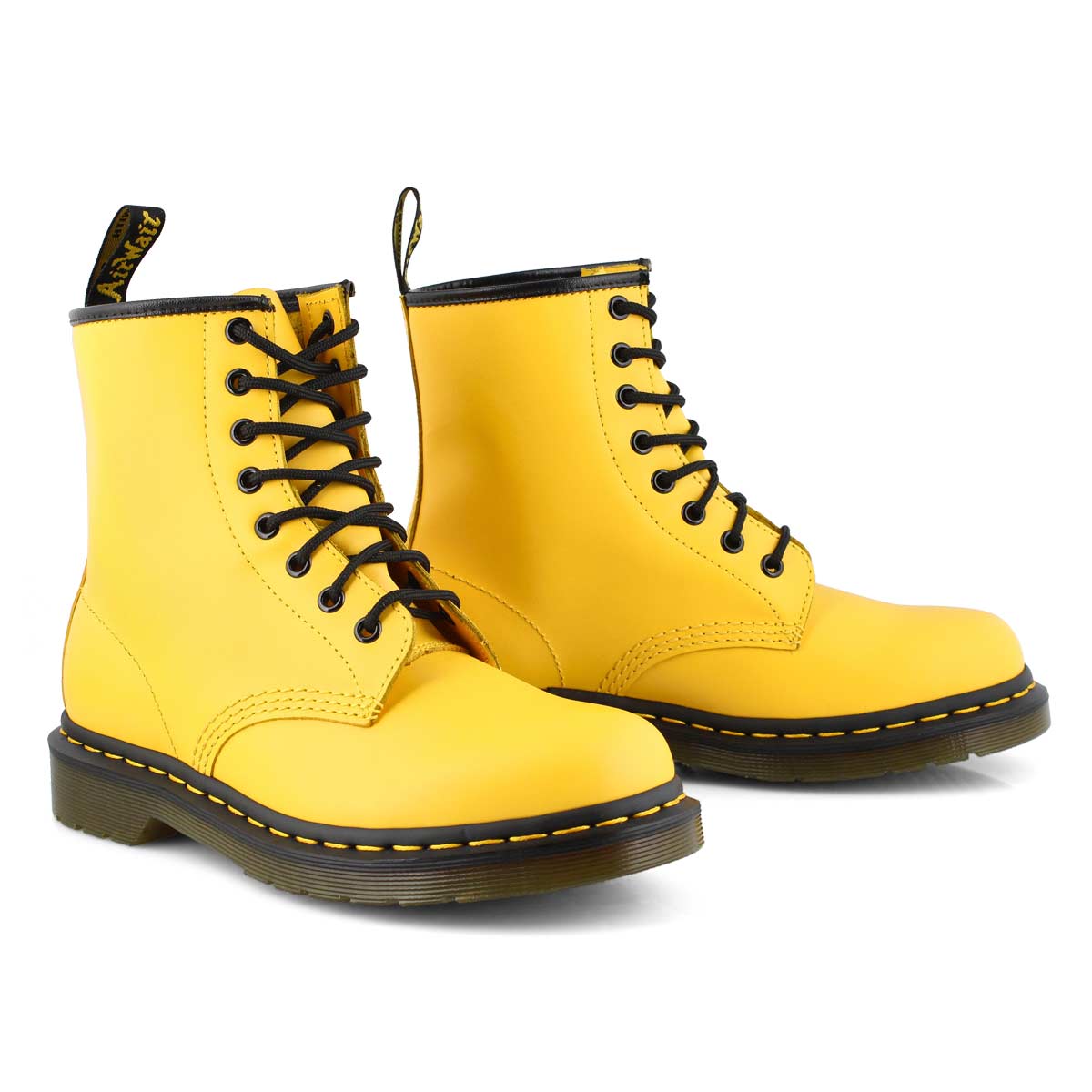 Women's 1460 8 Eye Yellow Smooth Boots