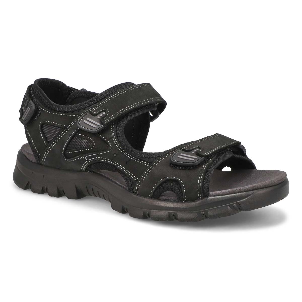 Josef Seibel Mens Bart Casual Sandal - Schwar | SoftMoc.com