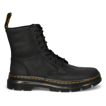 Men's Combs Lace Up Combat Boot - Black