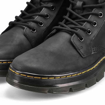 Men's Combs Lace Up Combat Boot - Black