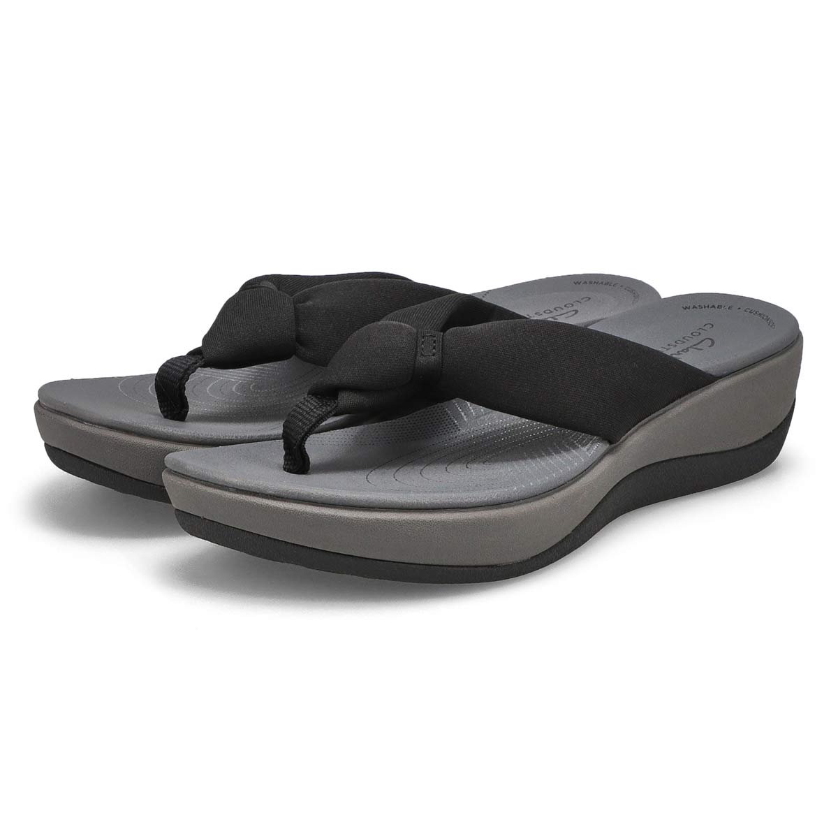 Clarks Women's Arla Glison Thong Wedge Sandal | SoftMoc.com