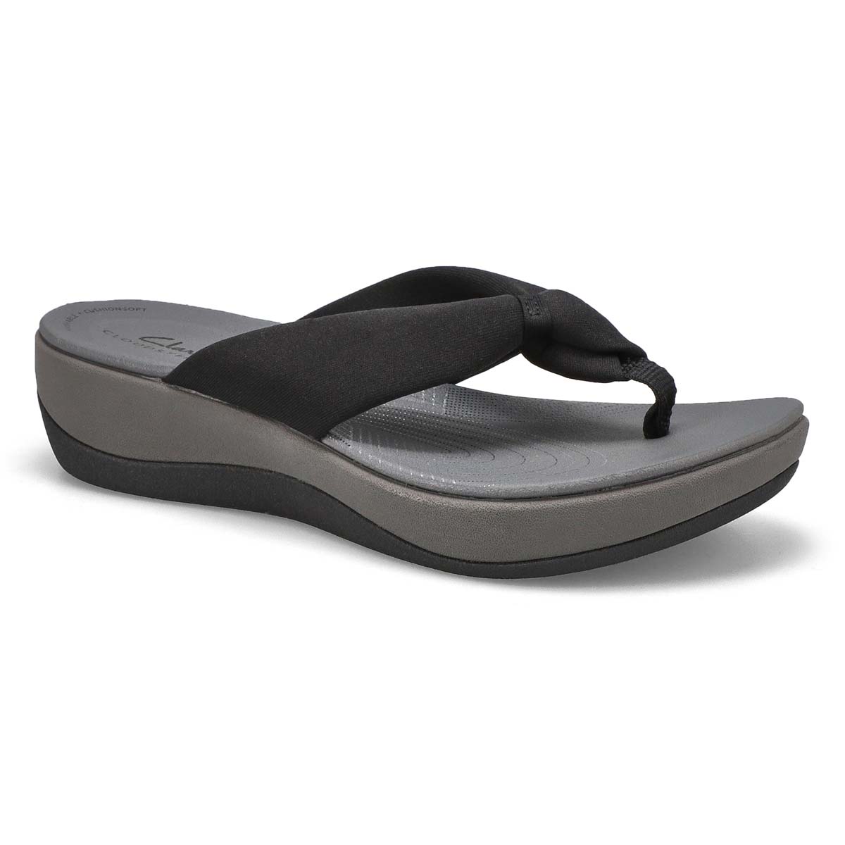 Clarks Women's Arla Glison Thong Wedge Sandal | SoftMoc.com