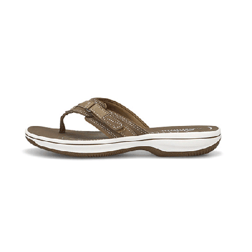 Clarks Pewter Thong Sandals Women's Breeze Sea Thong Sandal