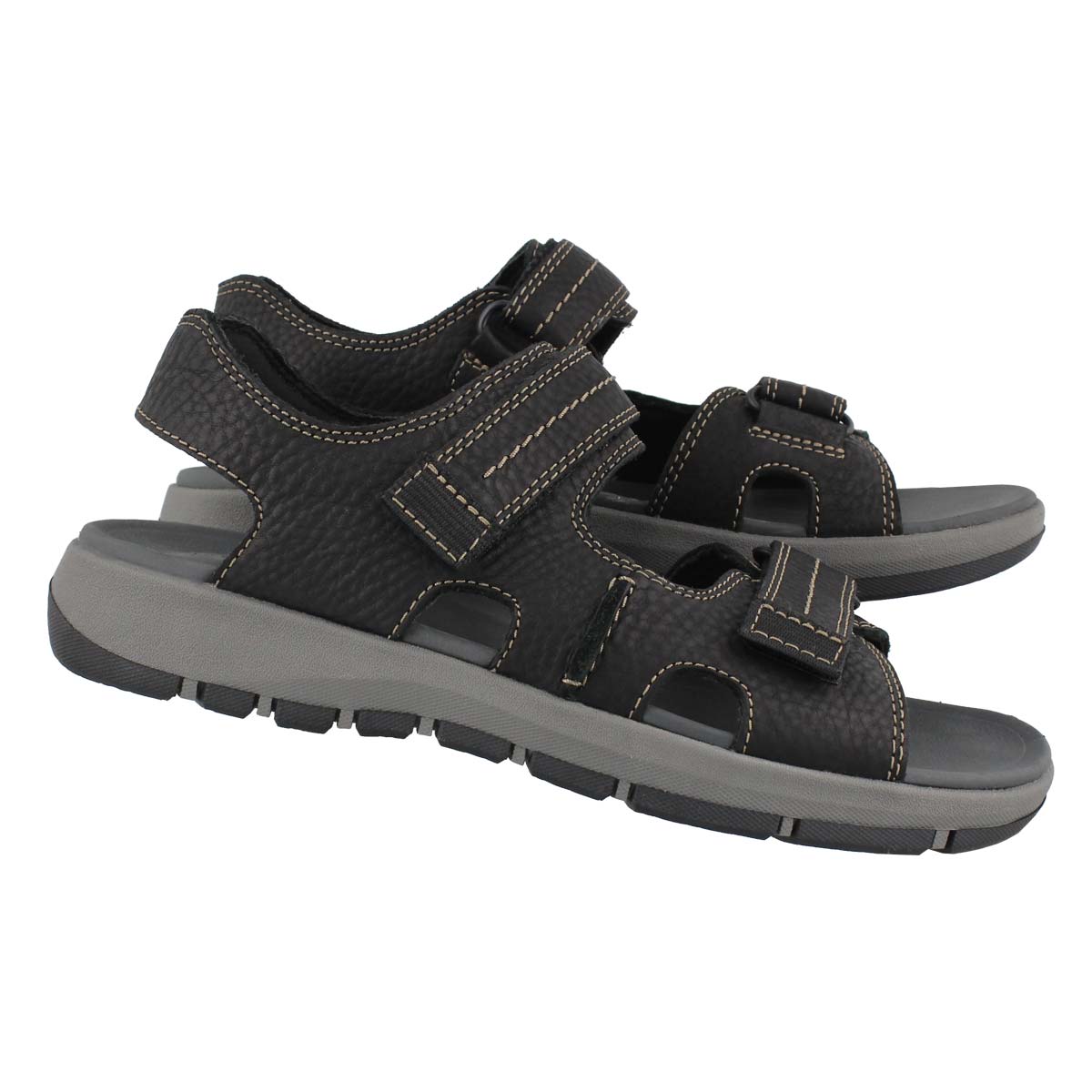 black casual sandals