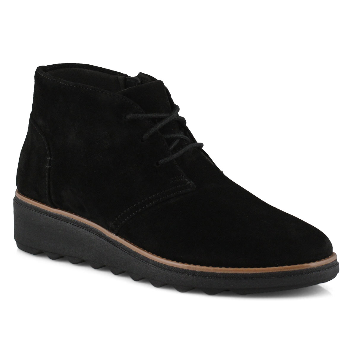 clarks sharon hop black suede
