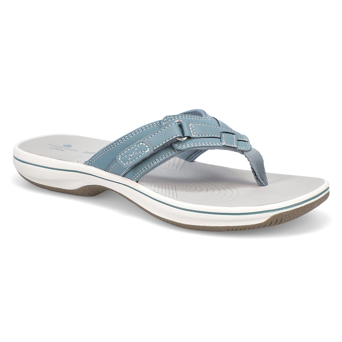 Clarks Women's Breeze Sea Thong Sandal - Pewt | SoftMoc.com