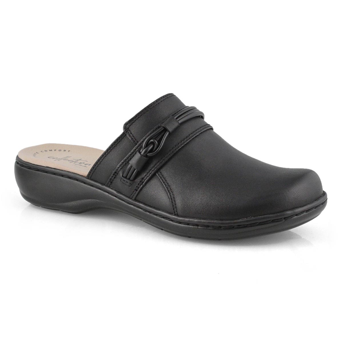 Clarks Women's Leisa Clover Casual Clog - Bla | SoftMoc.com