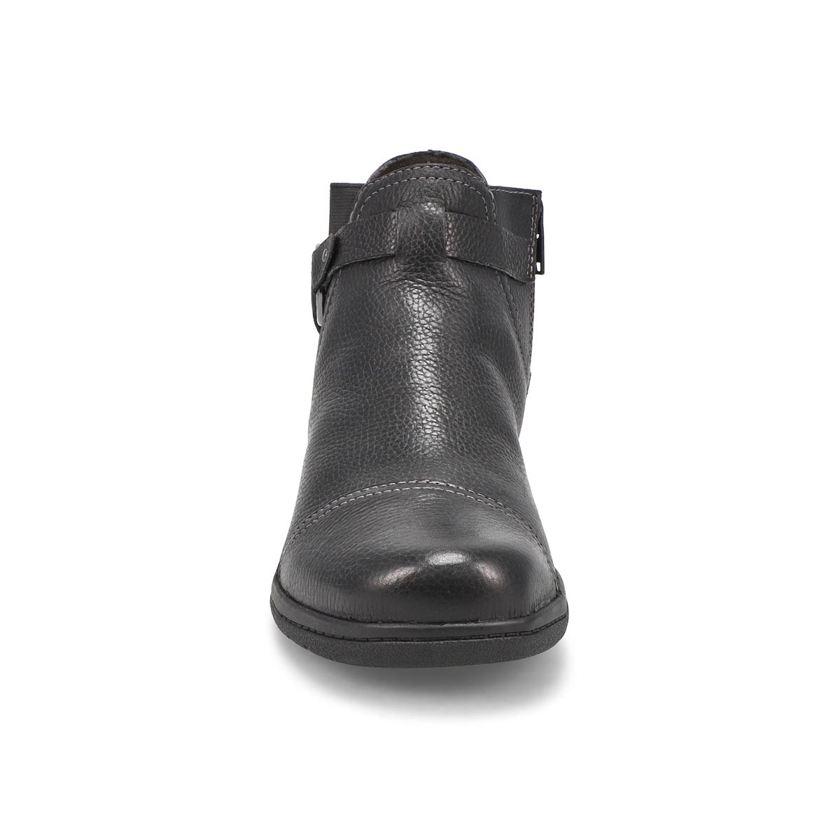 black ankle boots with track soles