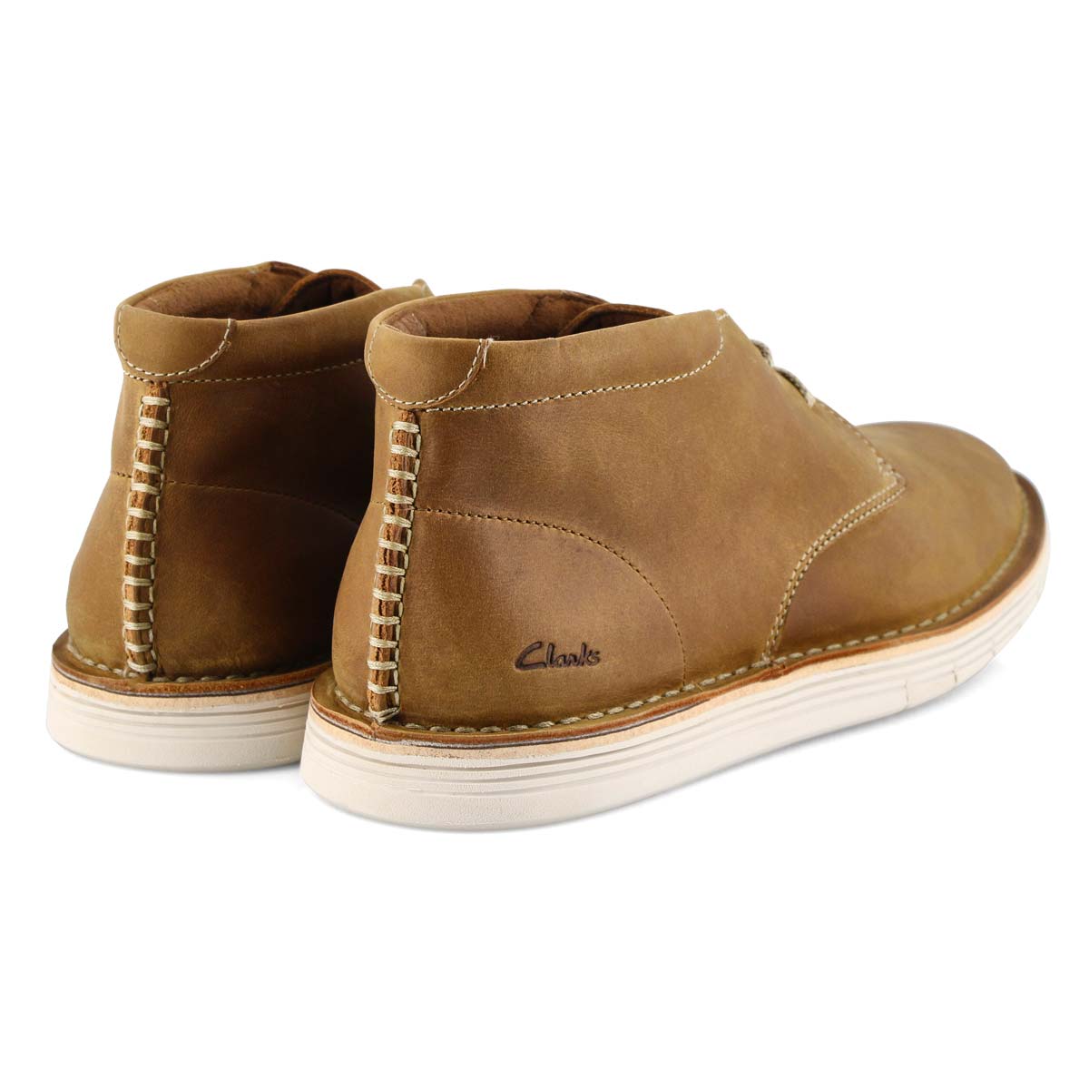 clarks mens forge stride chukka boots flat heel