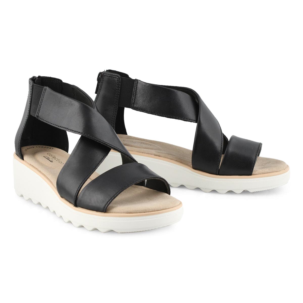 Clarks Women's Jillian Rise Wedge Sandal - Bl | SoftMoc.com