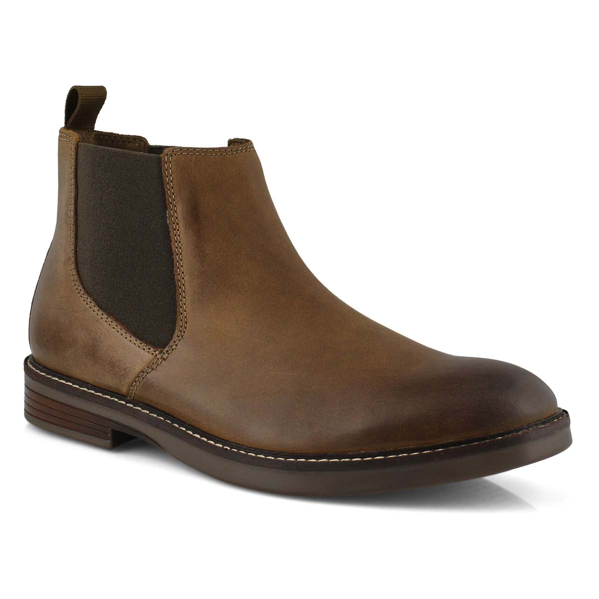 clarks mens brown leather boots