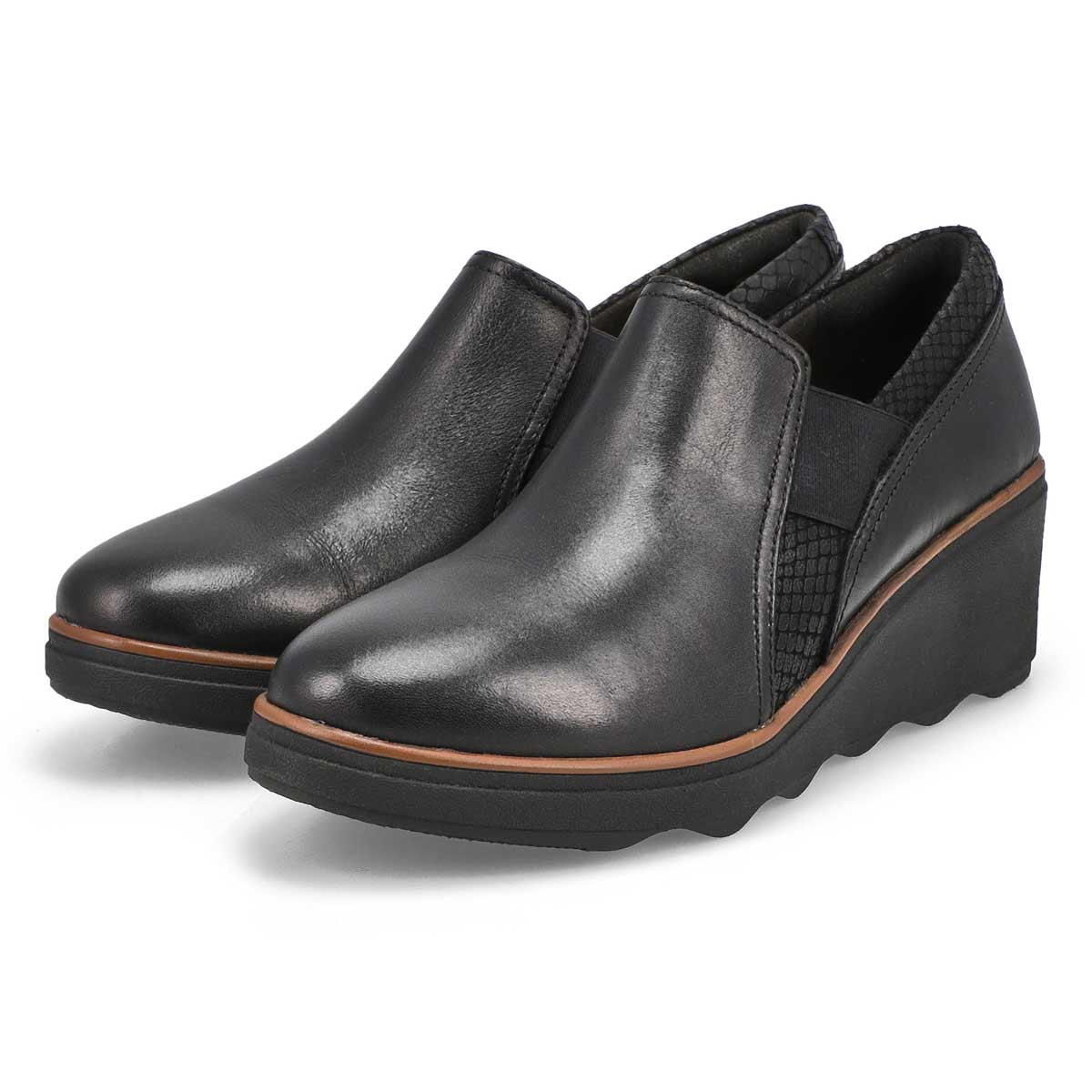 clarks mazy eastham black leather