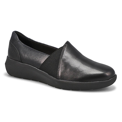 Lds Kayleigh Step Slip On Shoe-Blk Suede