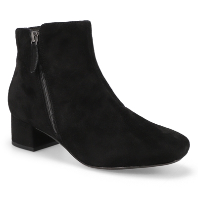 Lds Marilyn Beth black suede ankle boot