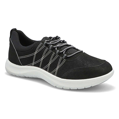 Lds Adella Holly Lace Up Snkr-Wide-Black