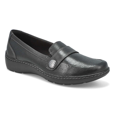 Lds Cora Daisy Wide Casual Loafer - Black