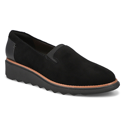 Lds Sharon Dolly Platform Loafer - Black