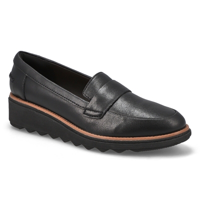 Lds Sharon Gracie Platform Loafer - Black