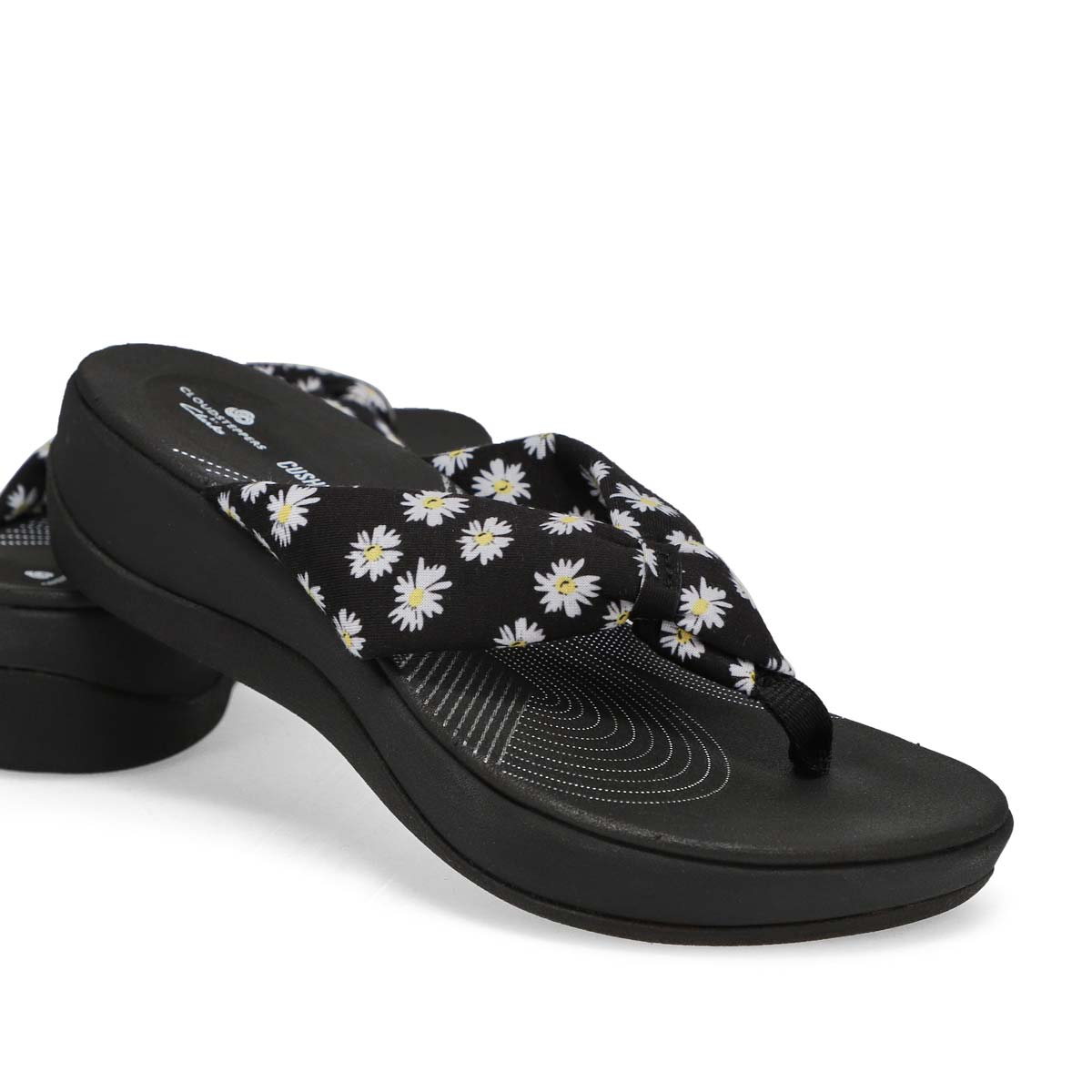 Women's Arla Glison Thong Wedge Sandal - Blk Daisy