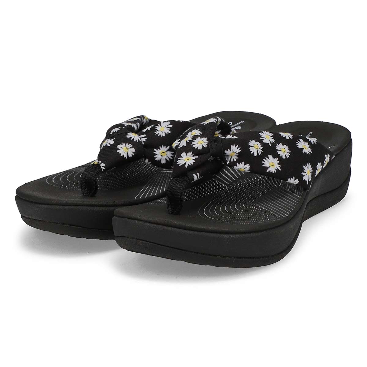 Women's Arla Glison Thong Wedge Sandal - Blk Daisy