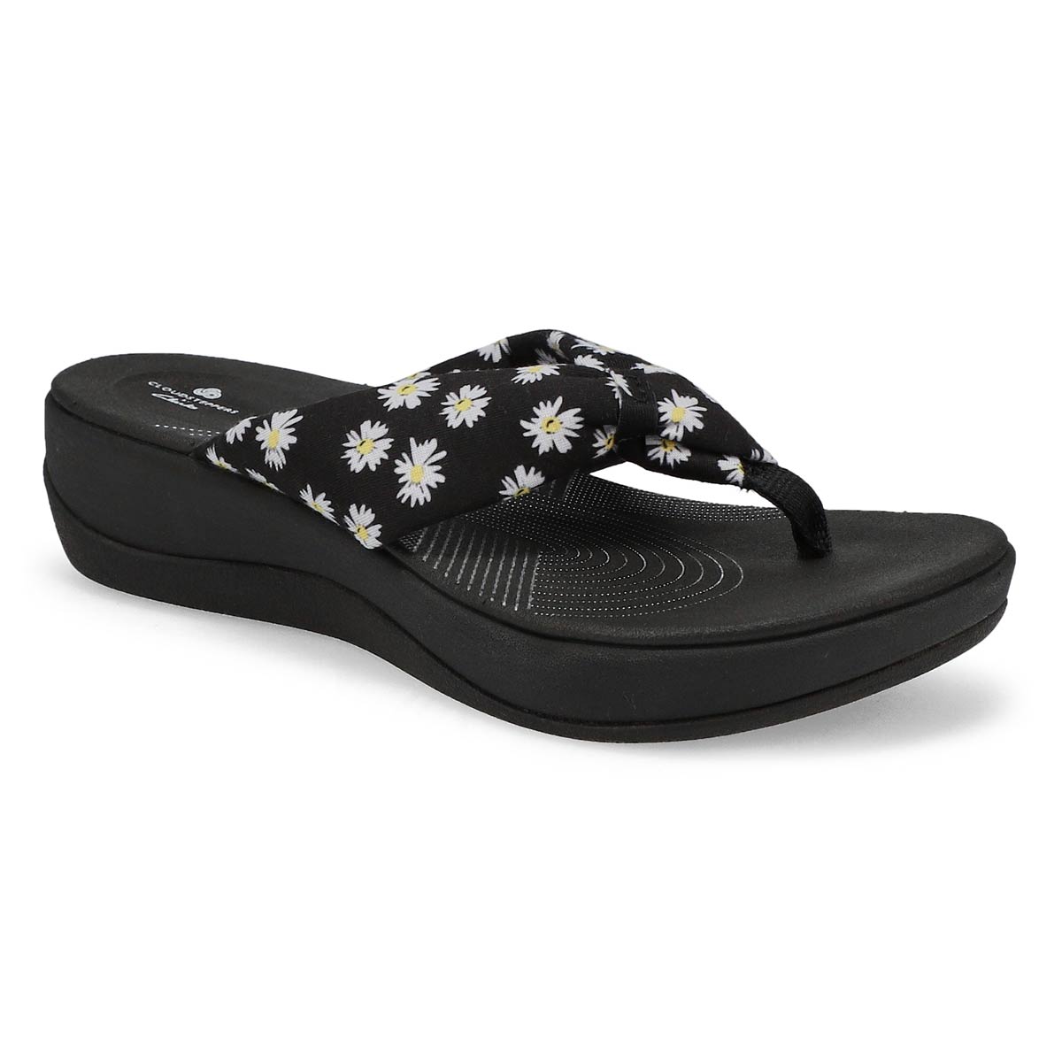 Women's Arla Glison Thong Wedge Sandal - Blk Daisy
