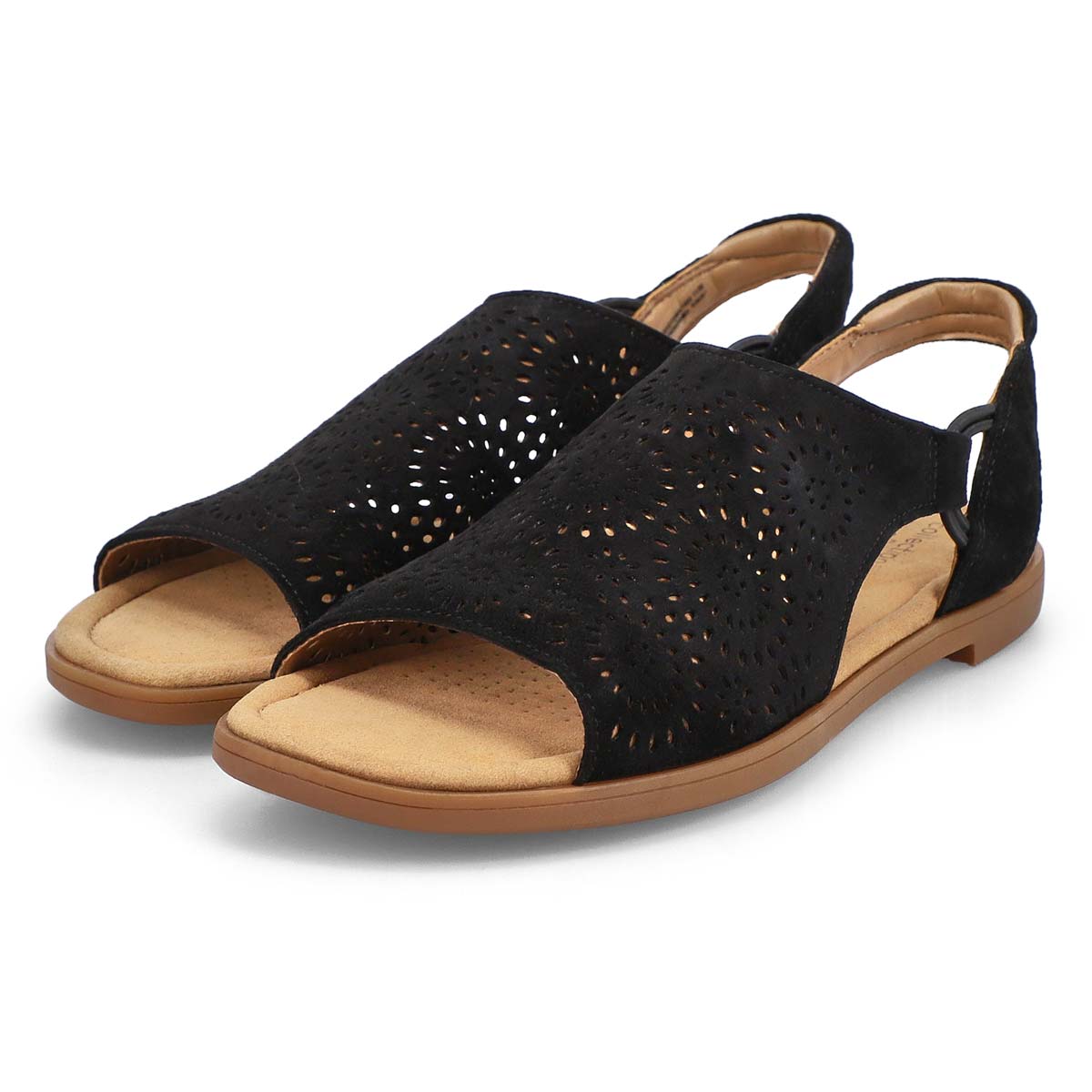 Clarks Women's Reyna Swirl Casual Sandal - Bl | SoftMoc.com