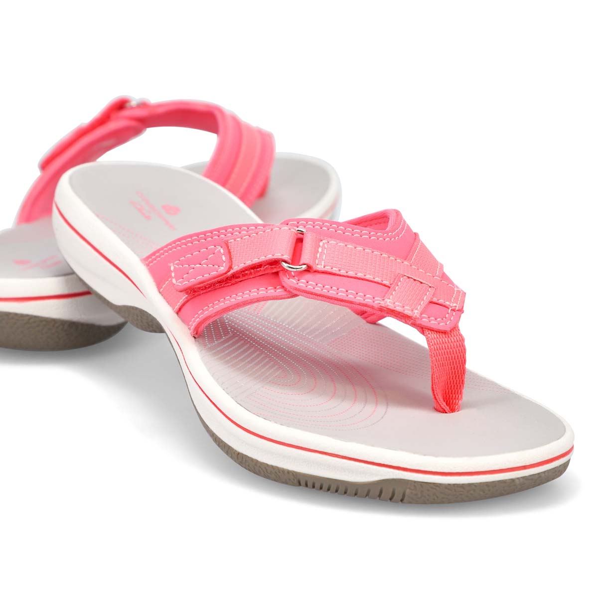 Clarks Women's Breeze Sea Thong Sandal - Pink | SoftMoc.com