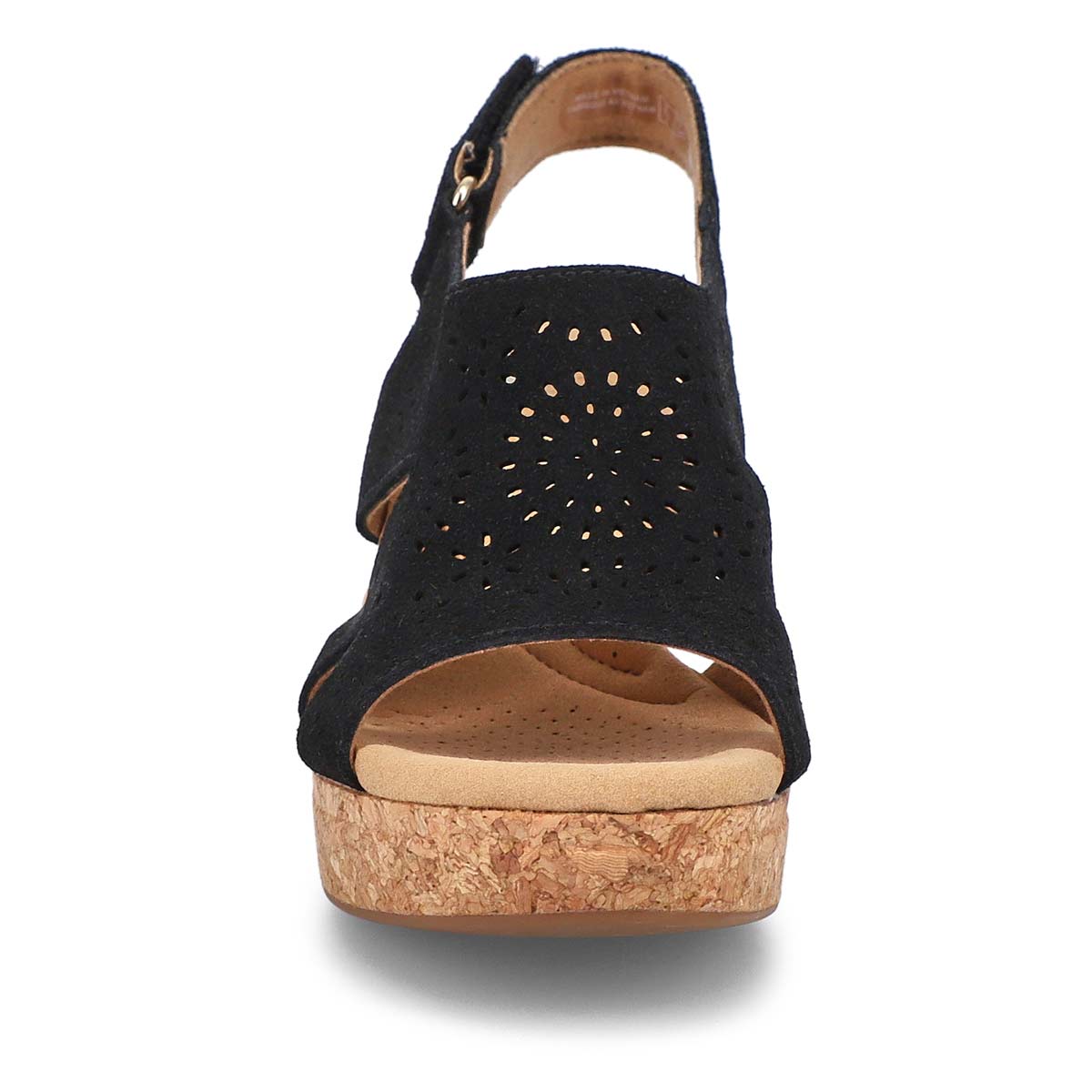 Clarks Women's Giselle Bay Wedge Sandal - Bla | SoftMoc.com