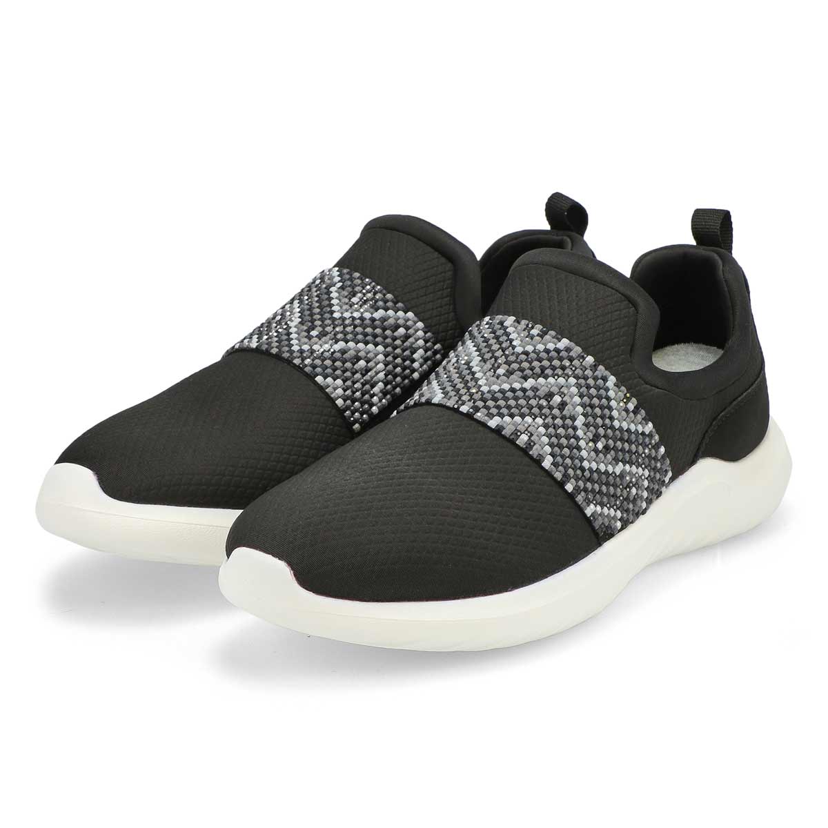 Clarks Women's Nova Way Slip On Sneaker -Dark | SoftMoc.com