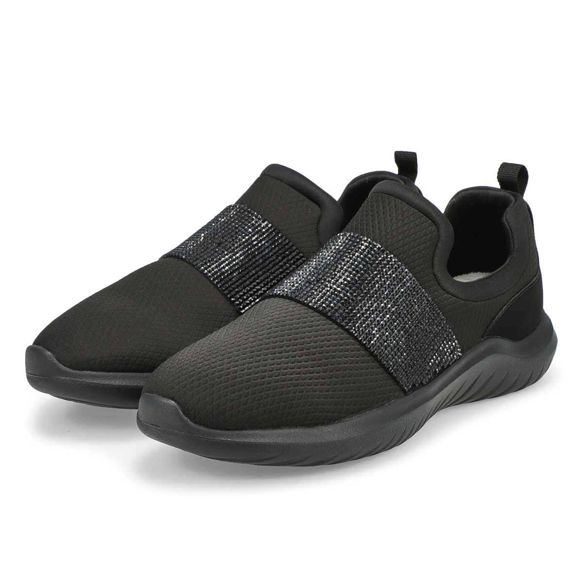 Clarks Women's Nova Way Slip On Sneaker - Bla | SoftMoc.com