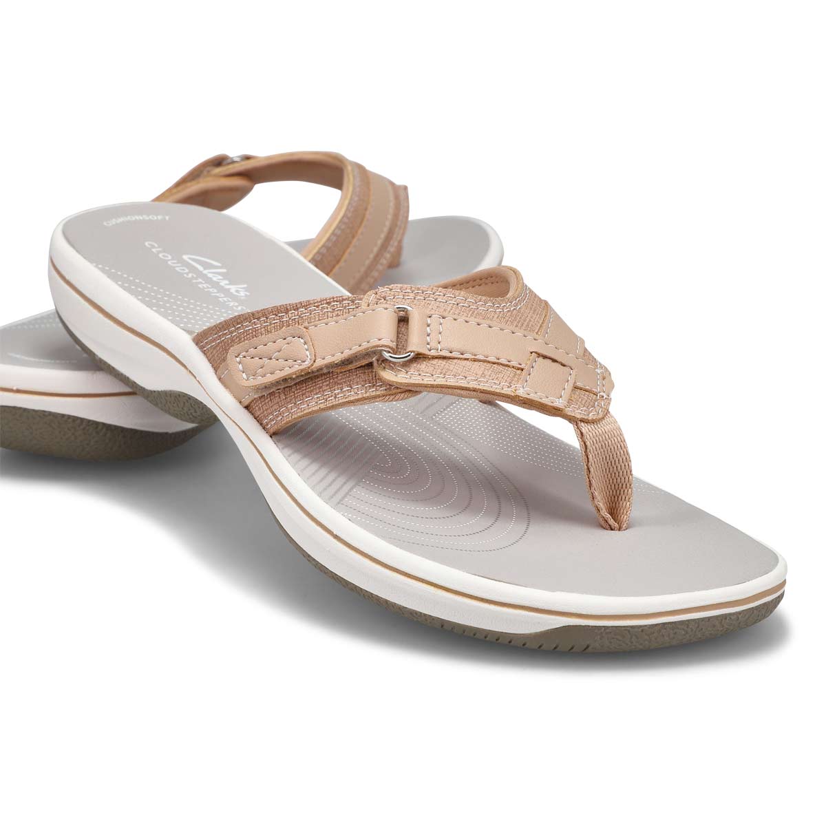Clarks Women's Breeze Sea Thong Sandal Taup
