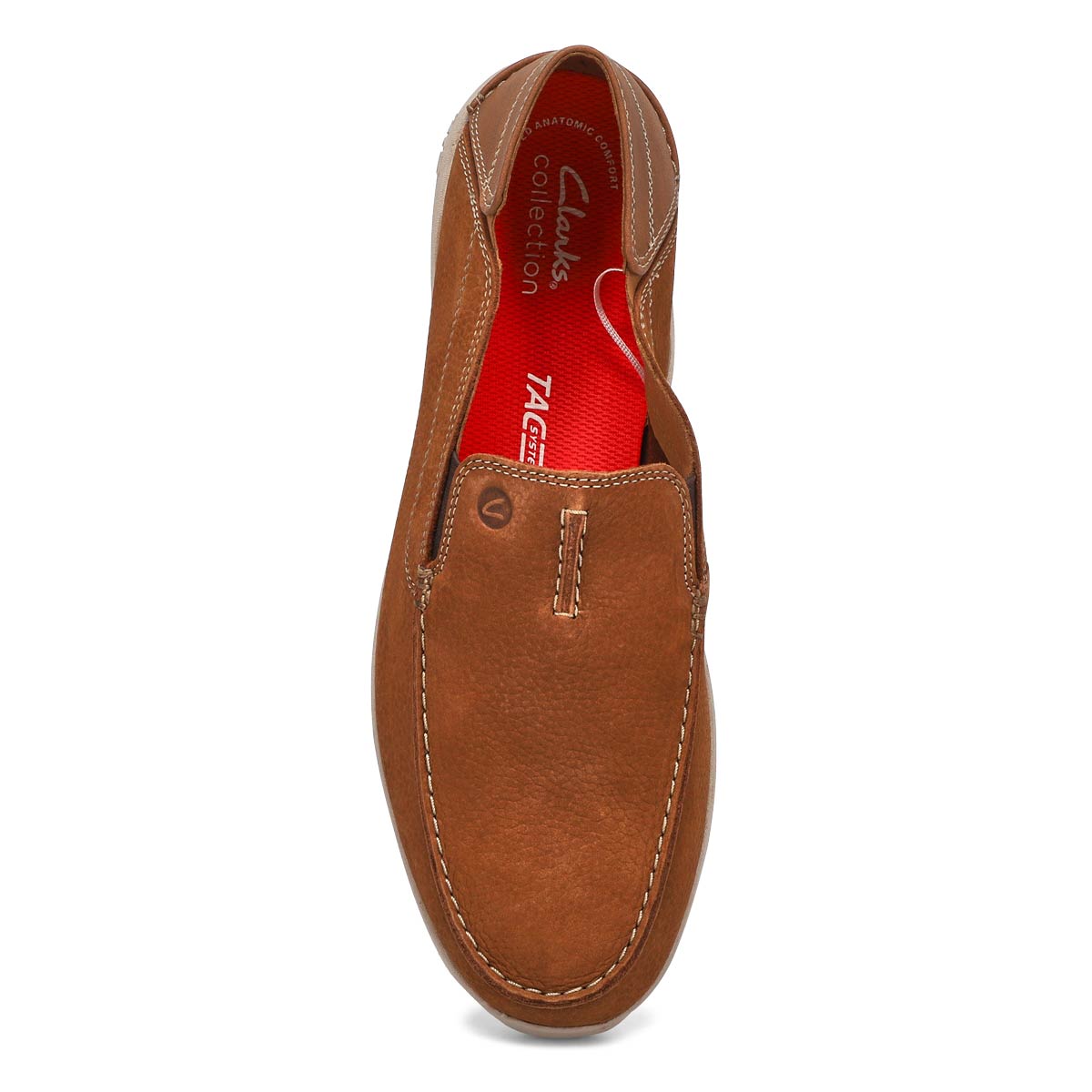 Clarks Men's Gorwin Step Slip On Shoe Tan
