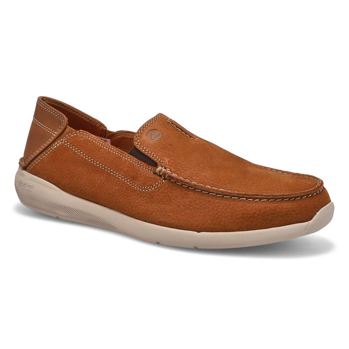Clarks Men's Gorwin Step Slip On Shoe Tan