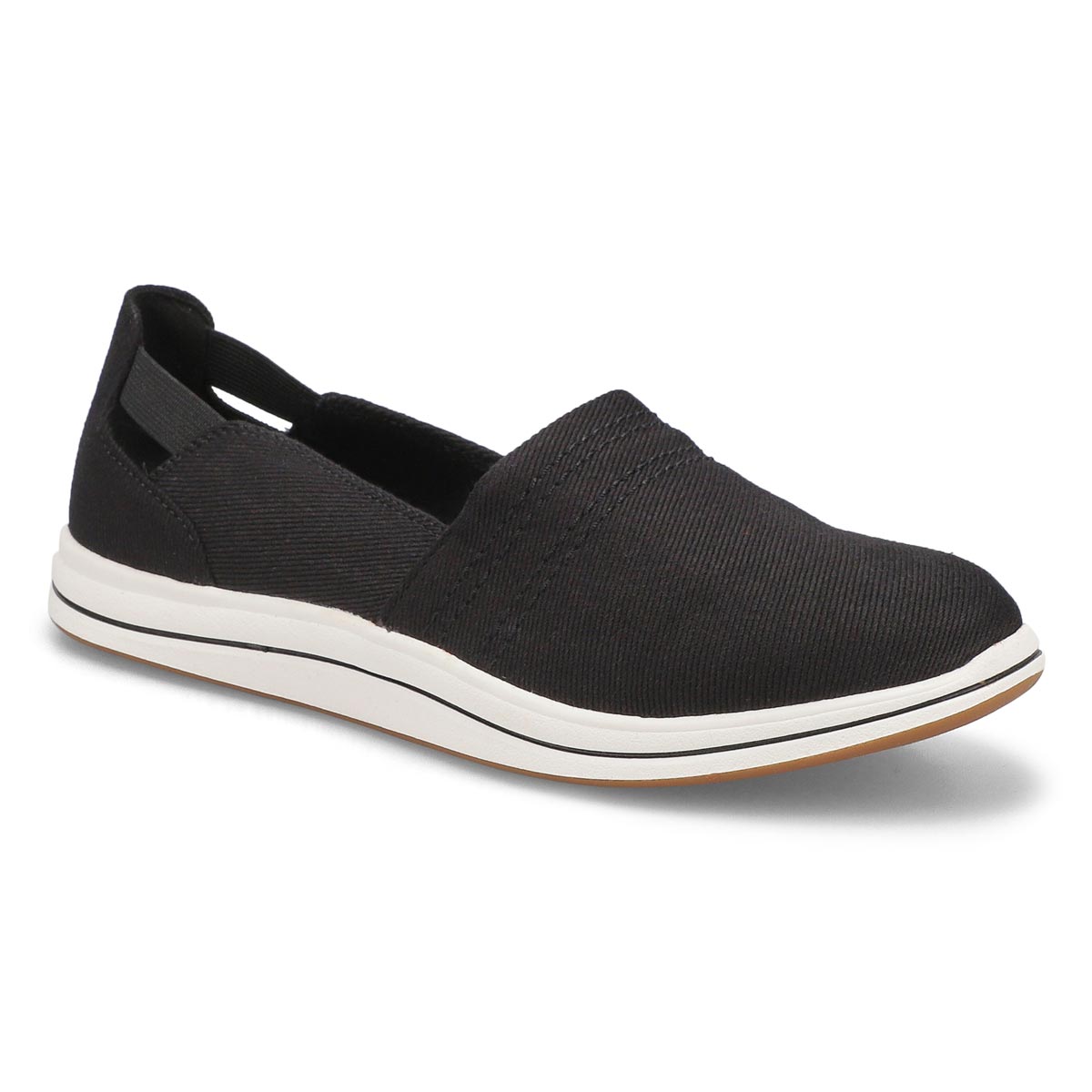 Clarks Women's Breeze Step Slip On Shoe - Bla | SoftMoc.com