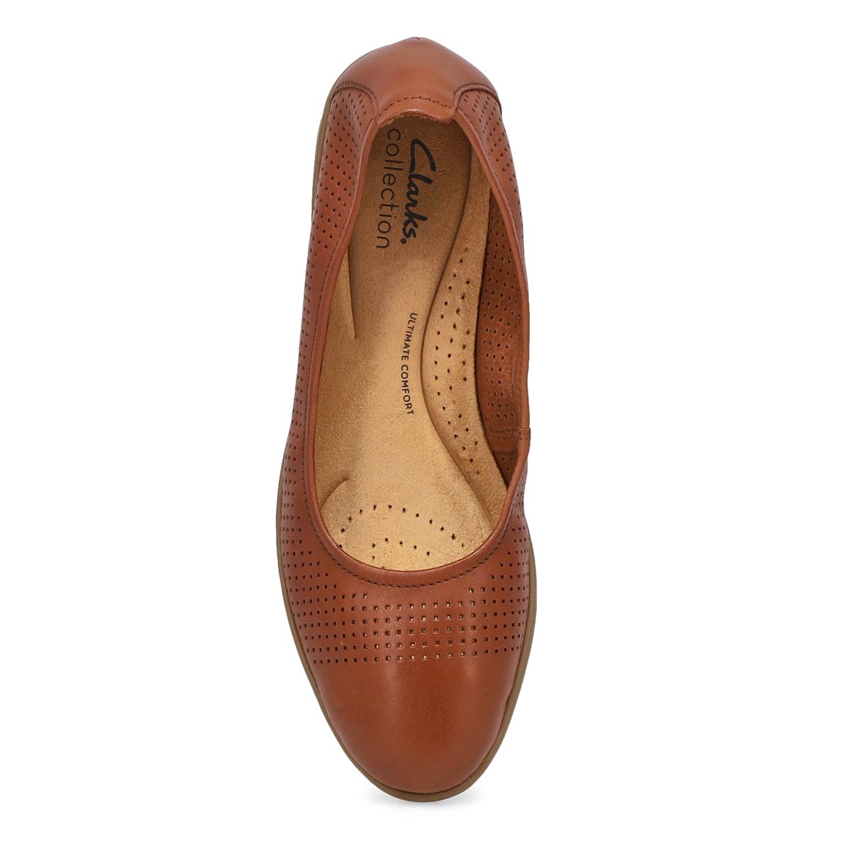 Clarks Ballerine havane, femmes SoftMoc.com