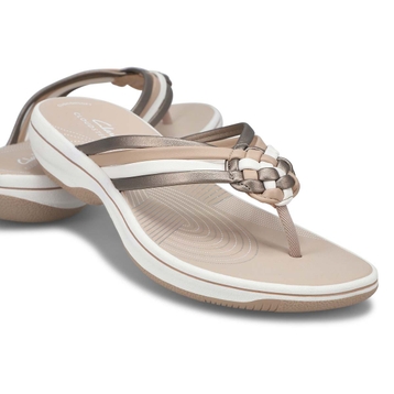Women's Breeze Coral Thong Sandal - Metallic