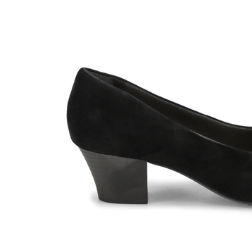 Women's Teresa Step Suede Slip On Heel - Black