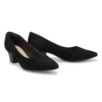 Women's Teresa Step Suede Slip On Heel - Black