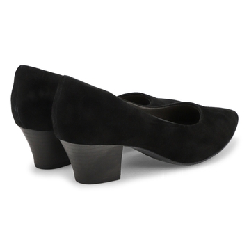 Women's Teresa Step Suede Slip On Heel - Black
