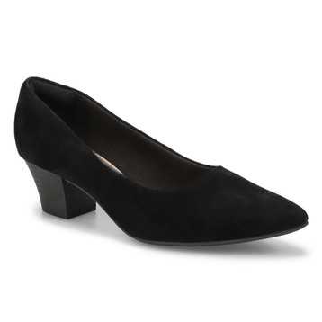 Women's Teresa Step Suede Slip On Heel - Black