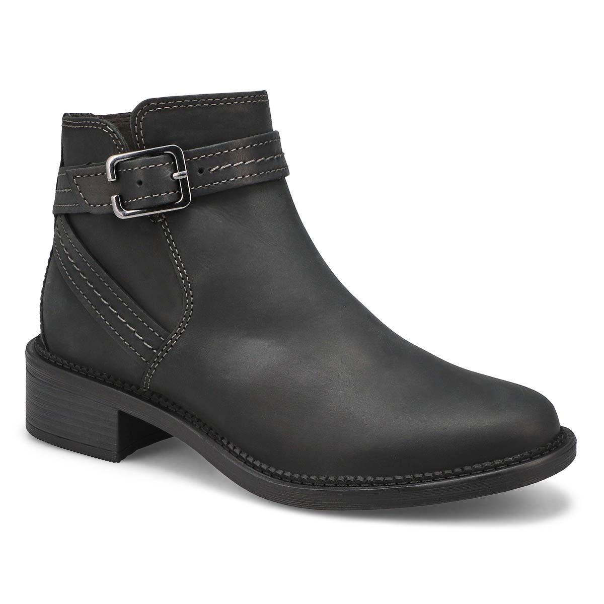 clarks black ankle boots