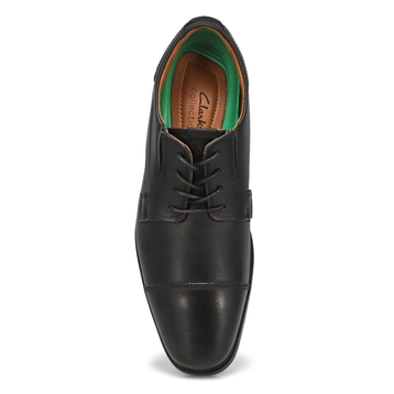 Men's Clarkslite Cap Oxford Wide Dress Shoe - Blac