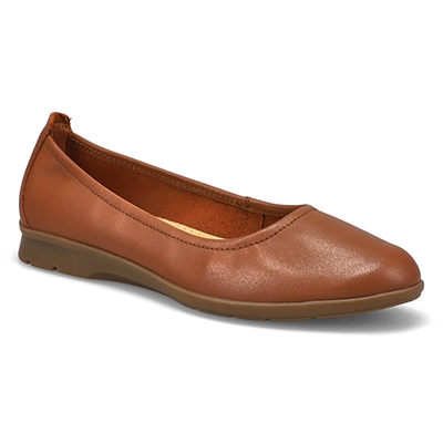 Lds Jenette Ease Casual Flat - Dark Tan