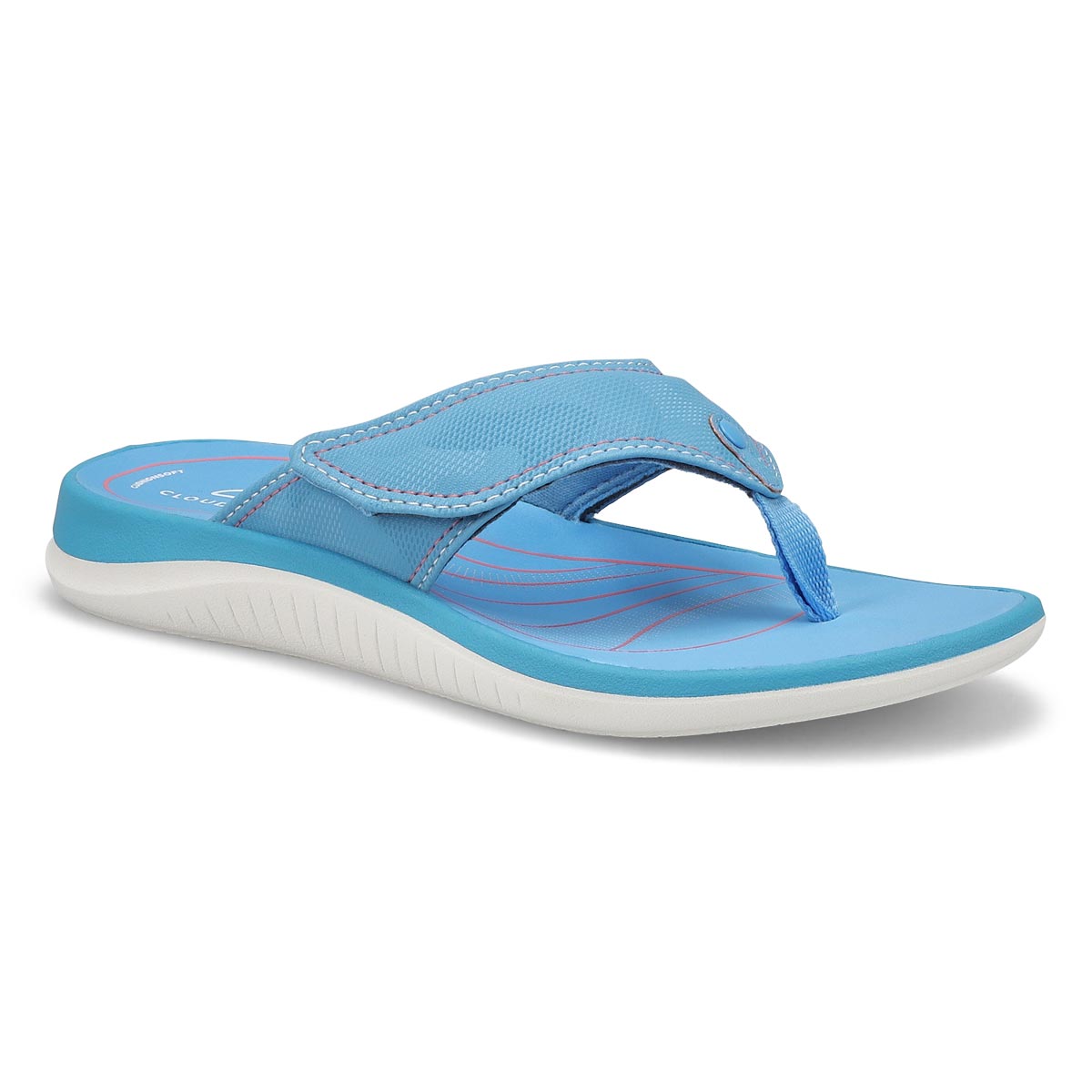 Clarks Women's Glide Post Thong Sandal - Lime | SoftMoc.com