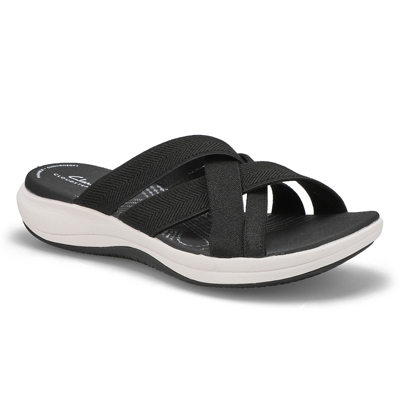 Clarks Women's Mira Grove Slide Sandal - Blac | SoftMoc.com